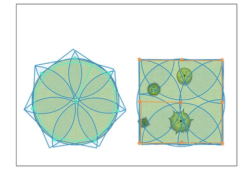 Комплект автополива 100 м3 газон участок квадратной и круглой формы с насаждениями